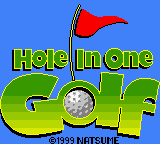 Hole in One Golf title screen for GameBoy Color